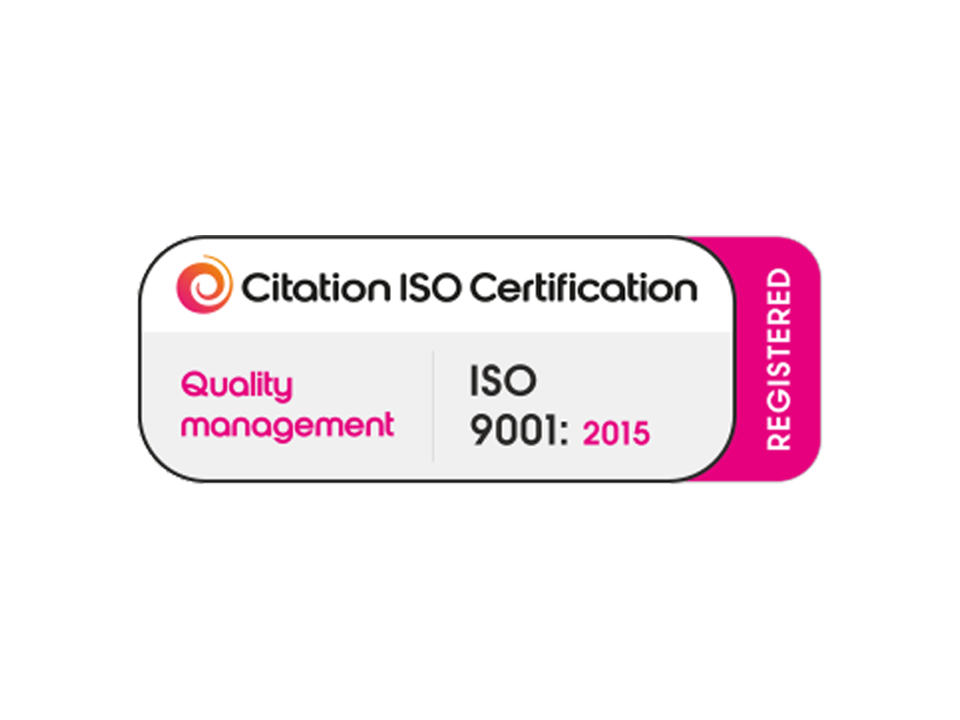 We are now ISO9001 accredited!